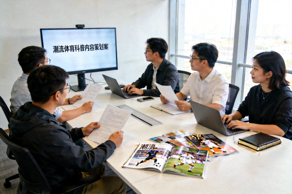 爱游戏体育官网编辑团队正在策划与审核潮流体育科普内容的工作场景