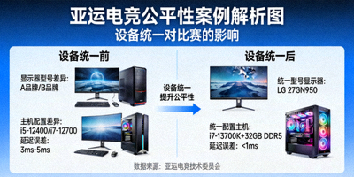 亚运电竞公平性案例解析图 - 展示设备统一对比赛的影响